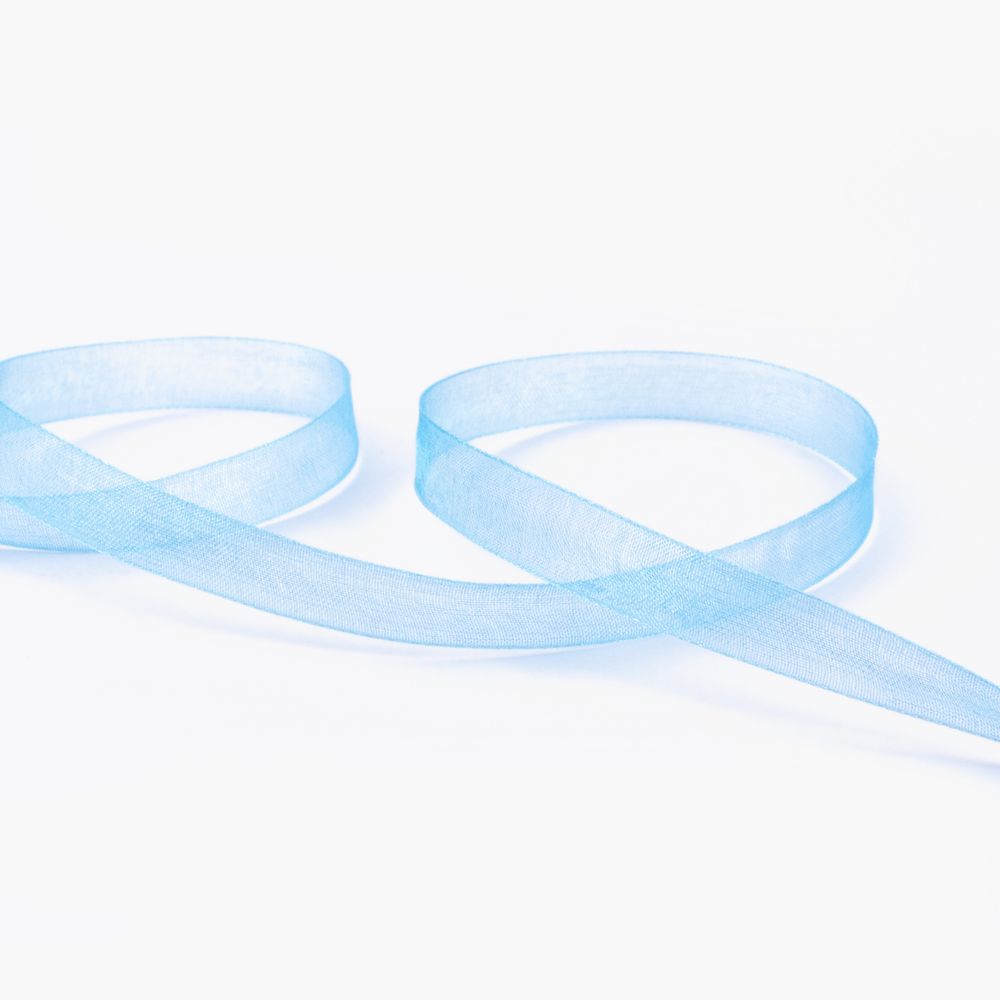 Лента капроновая (органза) 10.0 мм / 22.8±1 метра, 090 св.синий, Blitz OR-10