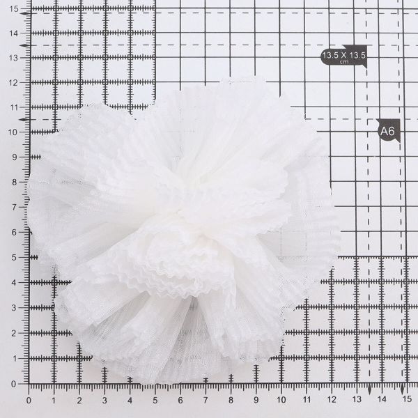 Бант декоративный ⌀11 см, уп., 10 шт, белый, С403