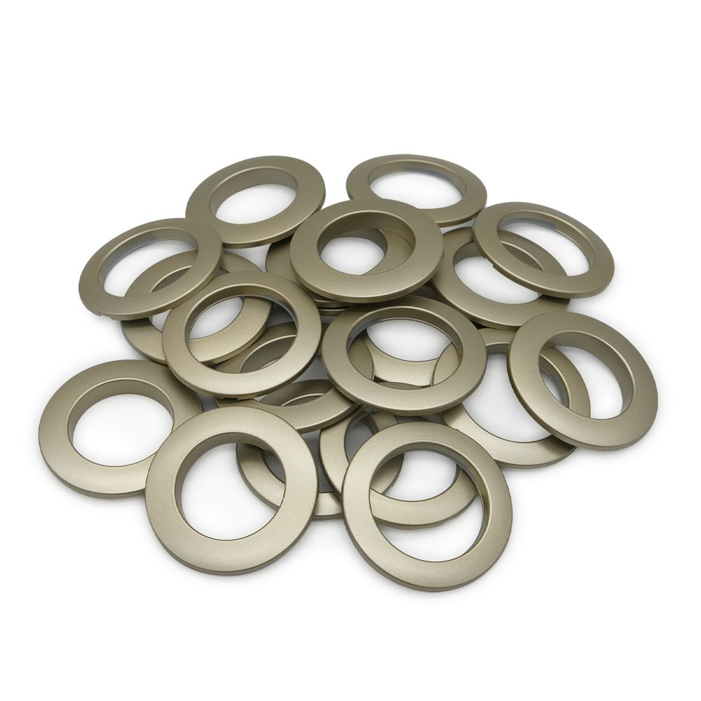 Люверсы шторные ⌀35 мм, с многоуровневым замком цвет № 20 матовая сталь, 10 шт