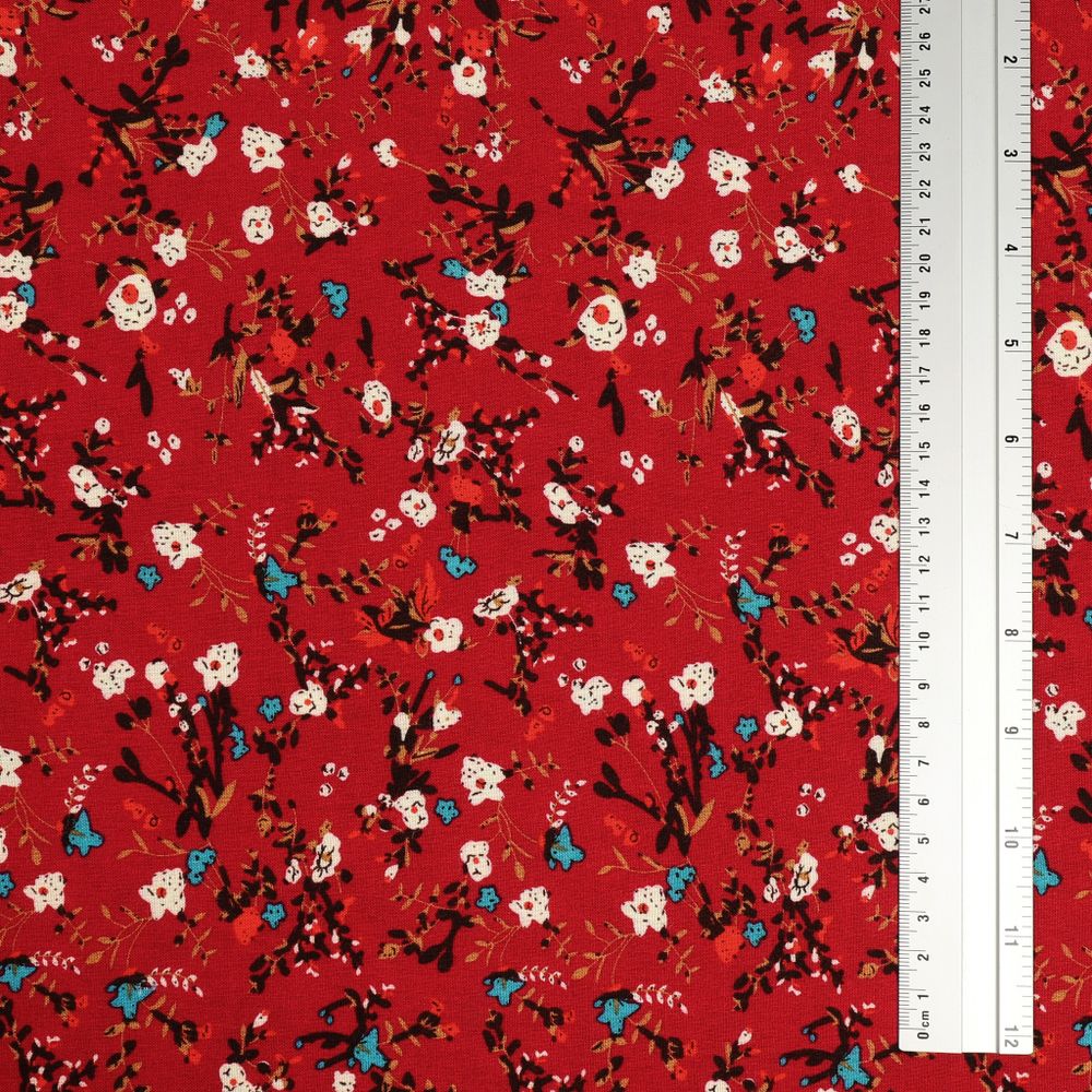 Штапель 110 г/м², шир.145 см, цв.с2 красный, 25м (Vi-210) /TOS/