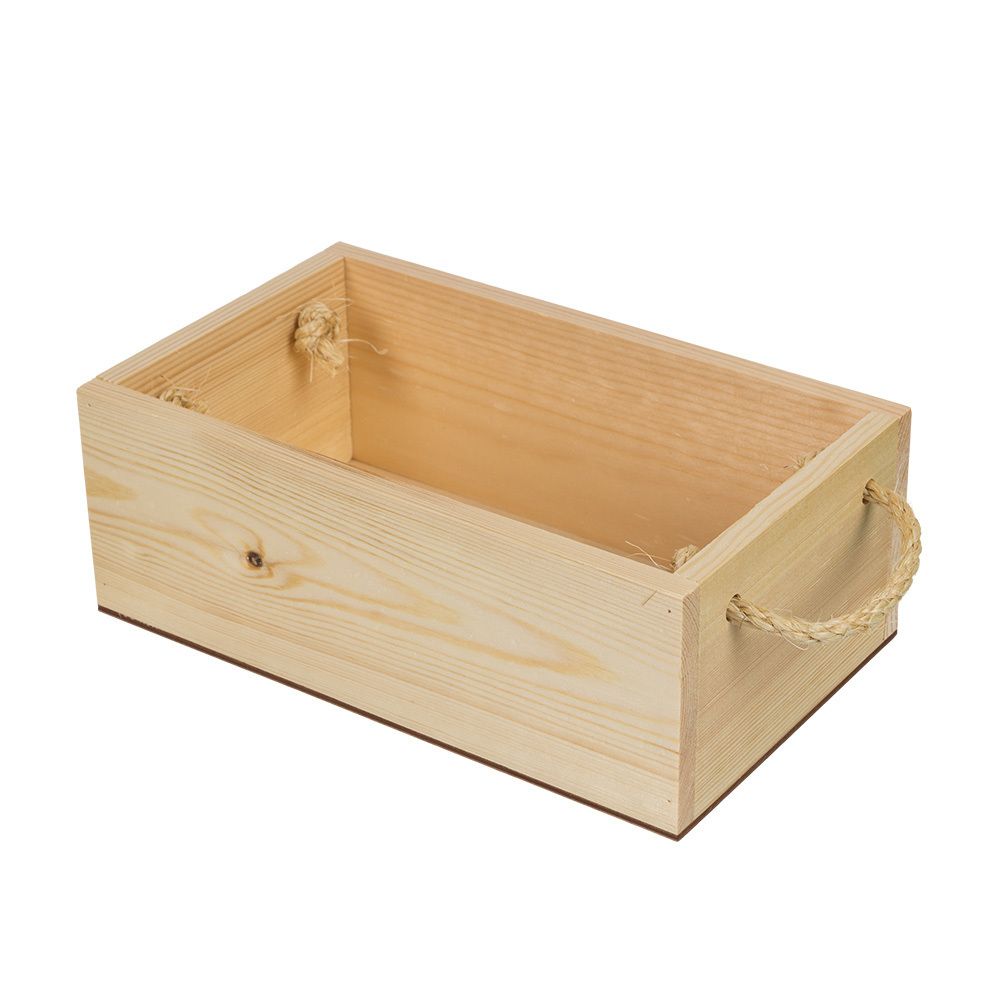 Заготовка деревянная Ящик с веревочными ручками, сосна, 15х25х9 см, ВД-484 Mr.Carving