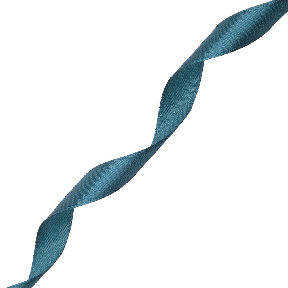 Лента атласная 1-сторонняя 12.0 мм / 22.86±1 метров, 142 т.бирюзовый, Globus