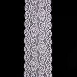 Кружево эластичное (стрейч) 100 мм / 3 метра, C154 светло-серый
