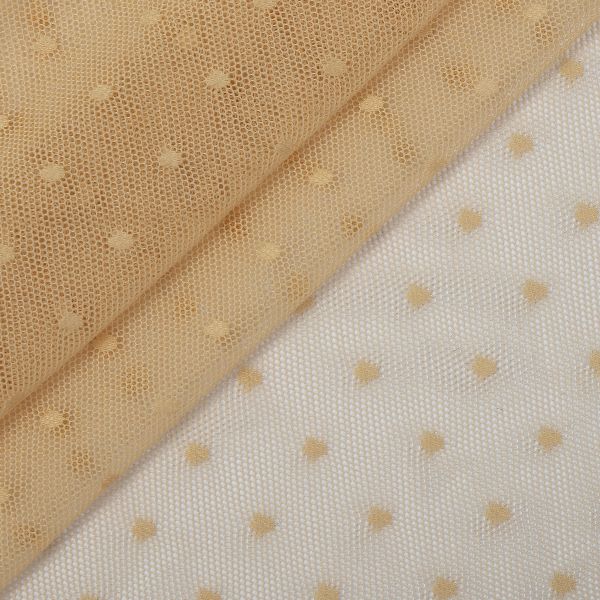 Сетка бельевая эластичная 65 г/м², шир.160 см / 5 метров, Мушка, 00128, 03 бежевый /00128.03.1/