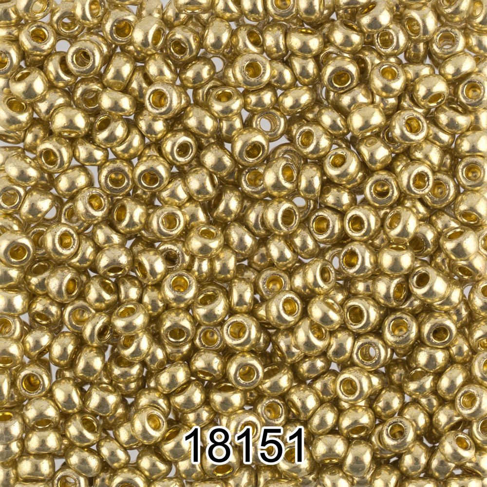 Бисер Preciosa 10/0 (2.3 мм), 500 г, 18151 (Ф443) св.хаки/металлик