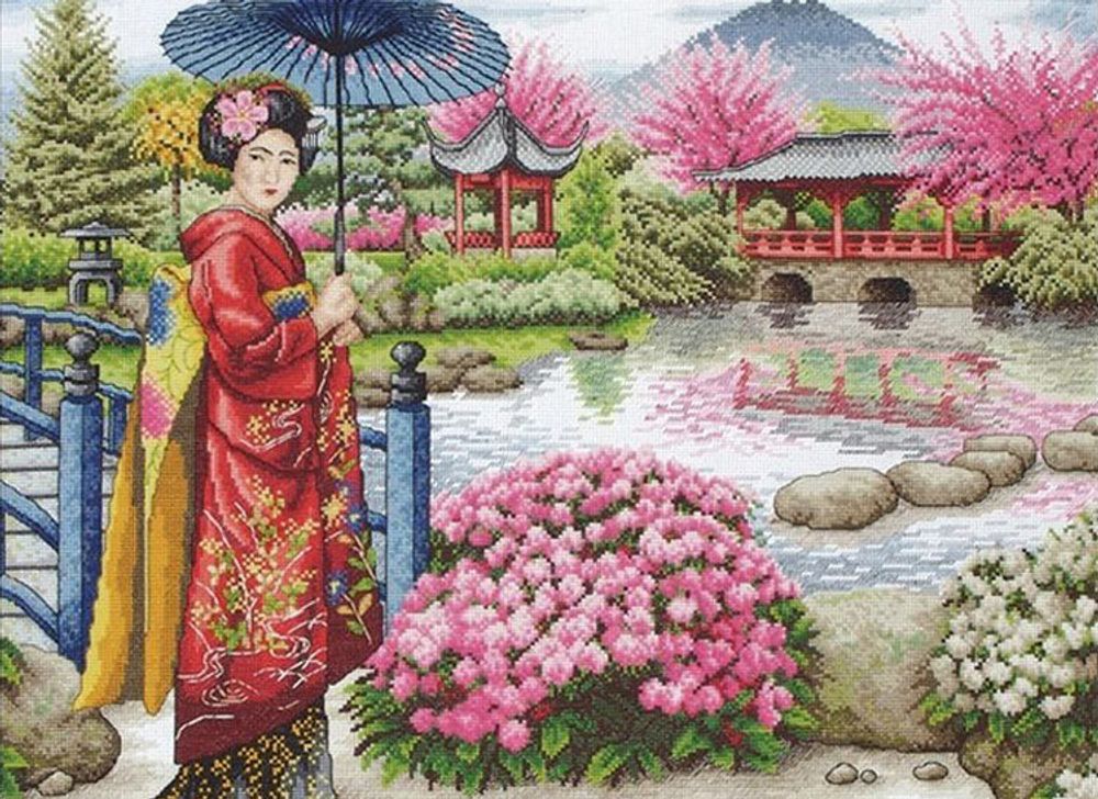 Набор для вышивания Maia &quot;The Japanese Garden&quot; 30*40см, MEZ Венгрия, 5678000-01024