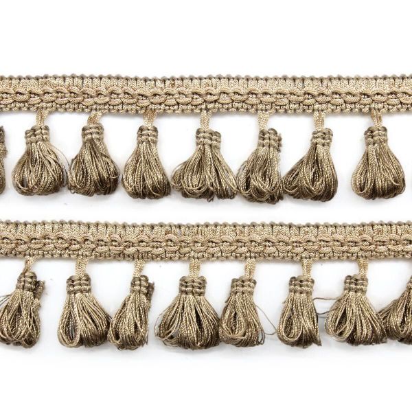 Бахрома отделочная 50.0 мм / 10 метров, с кистями 107 т.бежевый