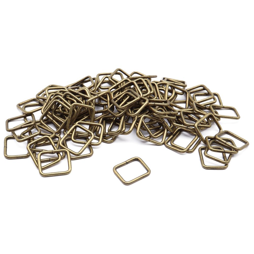 Рамка прямоугольная металл 15.5 мм /19.3х16.2 мм, ⌀1.9 мм/, латунь, 100 шт, 2AR030