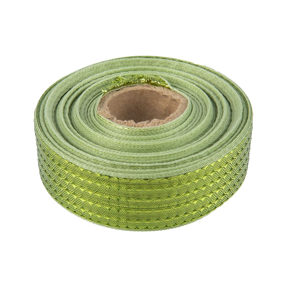 Лента металлизированная Стрела 25±2 мм / 25±0.5 метров, салатовый /lt.green, Blitz