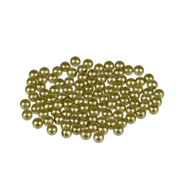 Бусины пластик ⌀4 мм, 100±5 шт, №17 т.зеленый, Zlatka PB