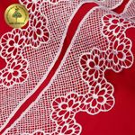 Кружево гипюр (плетёное) 80 мм, 0741 цв.01 белый уп.13.71м, Kruzhevo