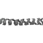 Тесьма отделочная зигзаг 9 мм, / 20 метров, под т.серебро/d.silver, Blitz