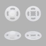 Кнопка пришивная нейлон 21 мм, прозрачный, 3 шт, Pony, 77905