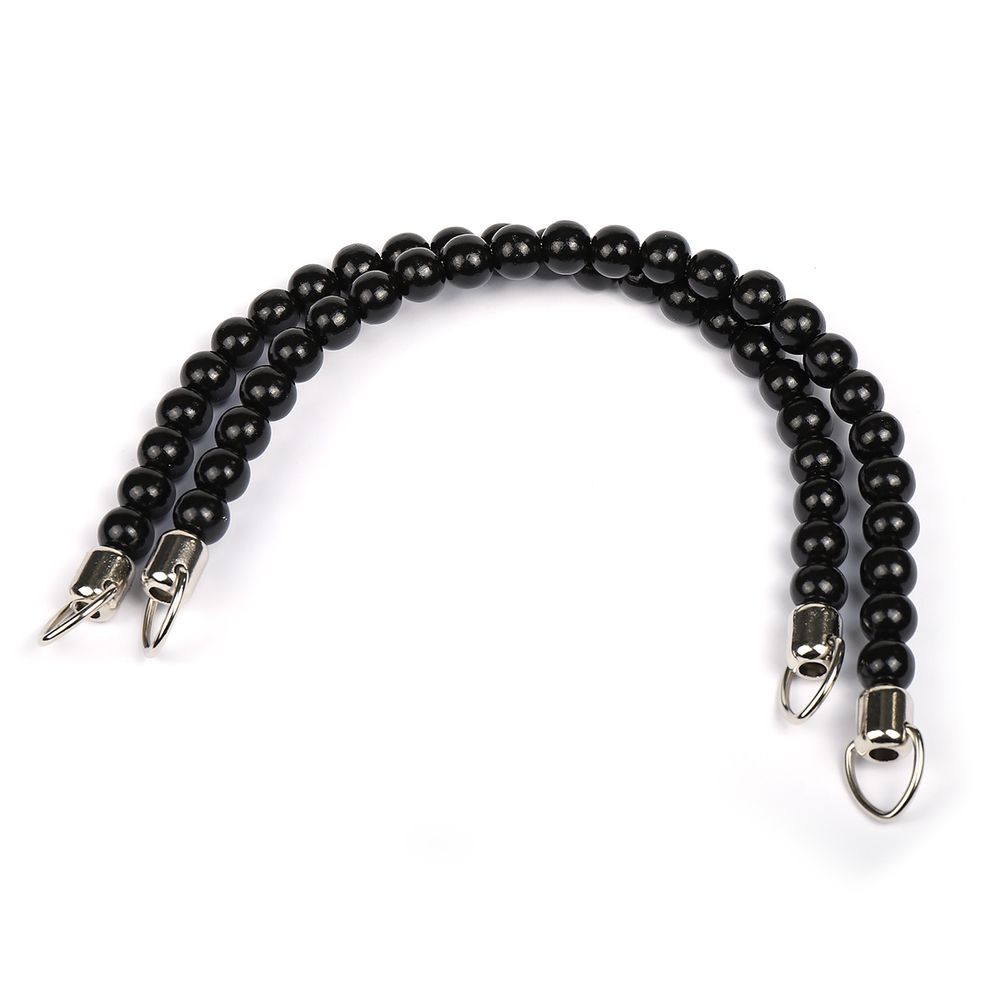 Ручка для сумки из бусин 27362 34х1,5 см цв. черный уп. 2 шт