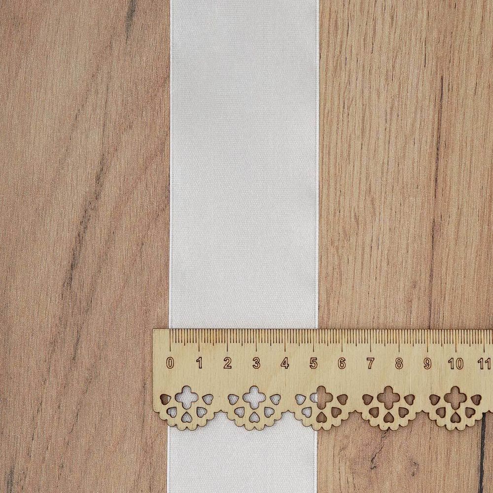 Лента атласная 1-сторонняя 50.0 мм / 22.86±1 метров, 047 молочный, Globus