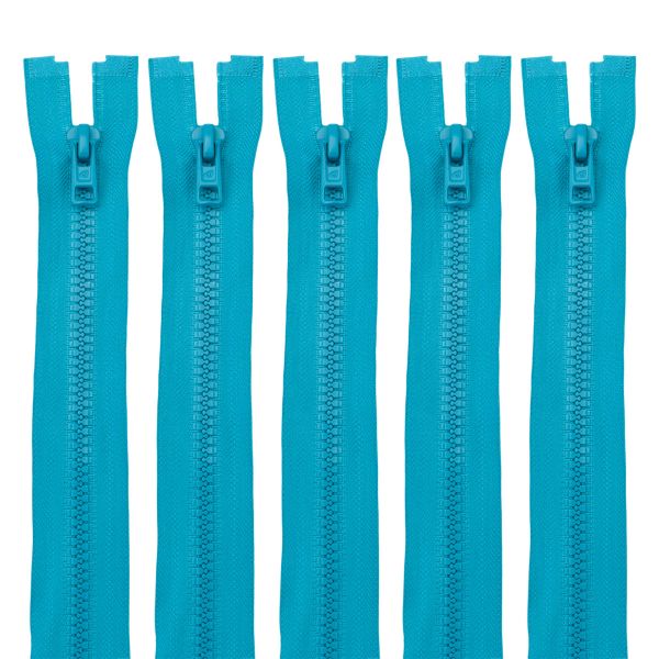 Молния трактор Arta Т6 (6 мм) 1 зам., разъем., 40 см, (2076), A046 бирюзовый, НОВЫЙ МАТОВЫЙ ЗАМОК, уп.5 штук