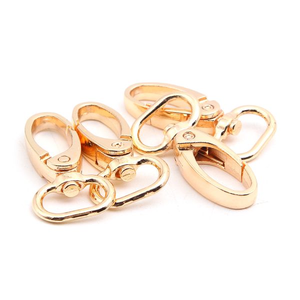 Карабин металл 15.0 мм (43х22 мм), золото цв.02, ГУ12849, 4 шт