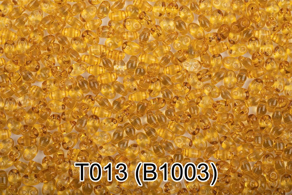 Бисер Gamma Twin 2.5х5 мм, 50 г (10х5 г), T013 янтарный, B1003, 321-96001