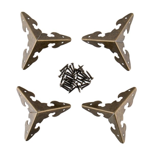 Фурнитура для декоративной отделки уголок 3х3 см, 4 шт, №01 бронза, Промысел WF-082
