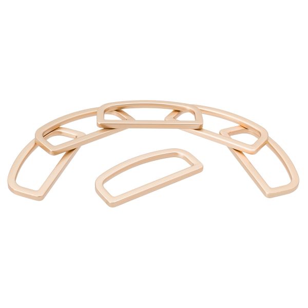 Полукольцо литое металл 35мм (41х18мм), золото, MB2345, 6 шт