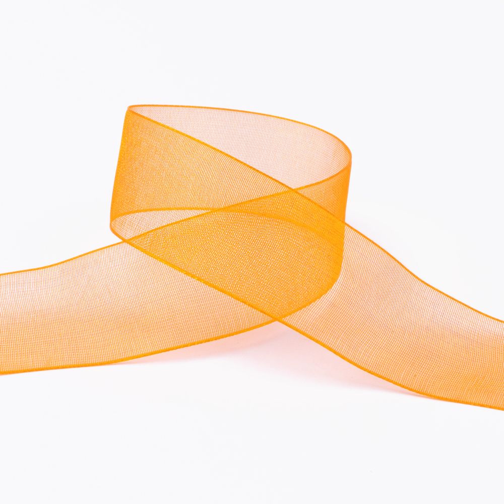 Лента капроновая (органза) 25.0 мм / 22.8±1 метра, 018 оранжевый, Blitz OR-25
