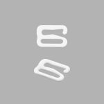 Крючки для бюстгальтера металл 10.0 мм, 50 шт, белый, Globus