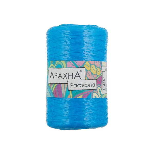 Пряжа Arachna Raffia / уп.5 мот. по 50г, 200м, 52 я.голубой