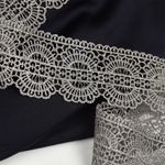 Кружево гипюр (плетёное) 45 мм, диз.2500 цв.E6815 серый уп.13.71м, Kruzhevo