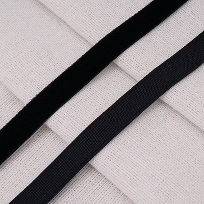 Лента бархатная (тесьма) эластичная 10.0 мм / 32.9±2 метров, 03 черный