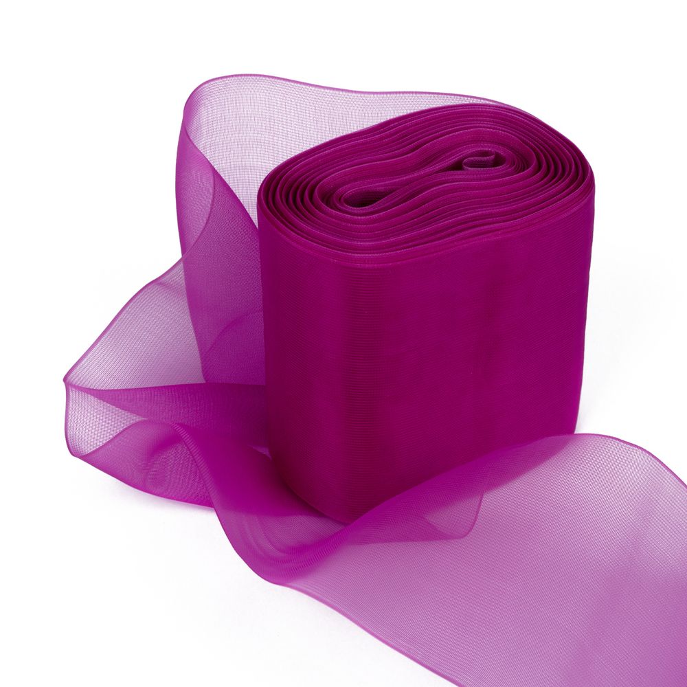 Лента капроновая (органза) для бантов 80.0 мм / 25±1 метров, сиреневый, Gamma С 3628