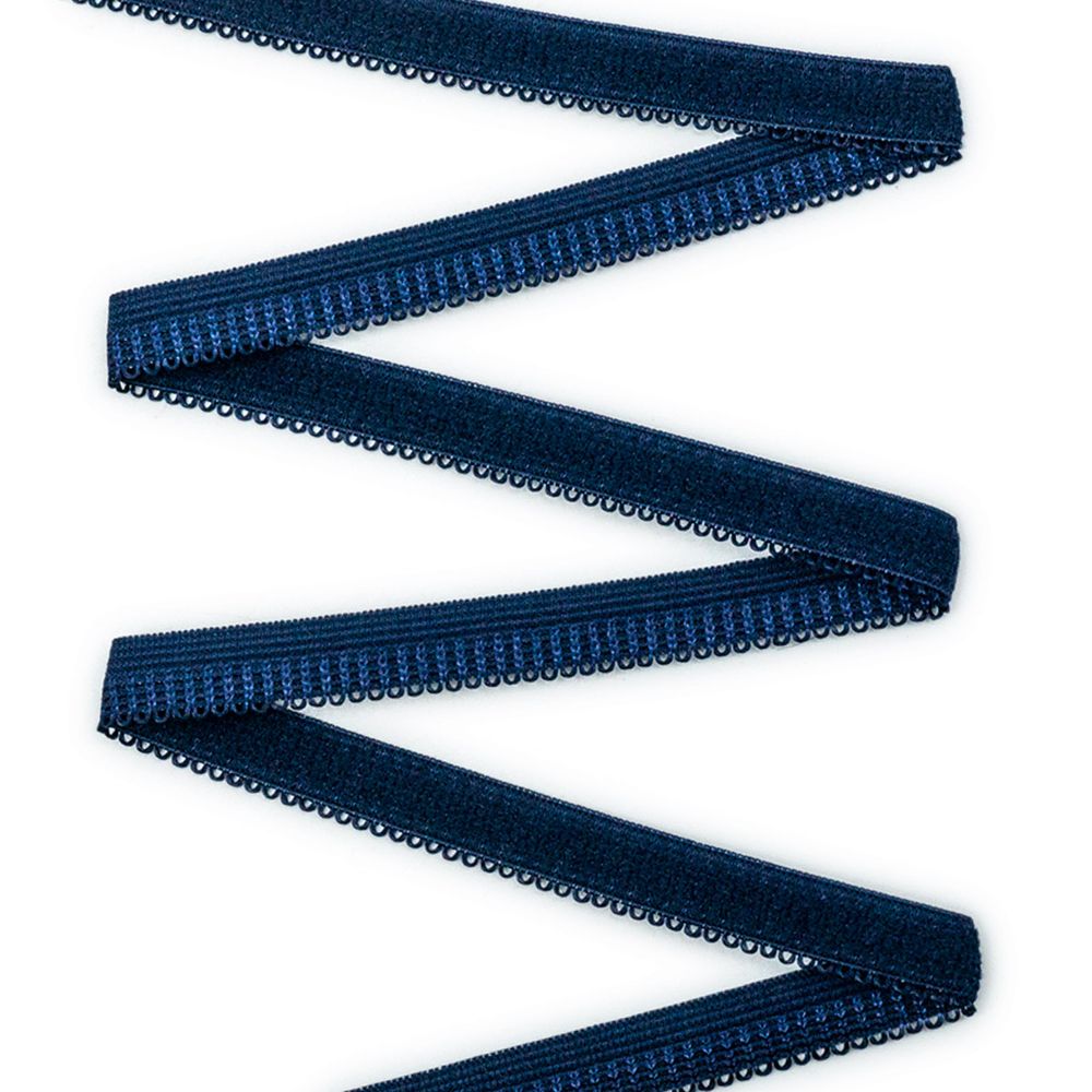 Резинка бельевая (ажурная) 10.0 мм / 50 метров, т.синий, 0310/49