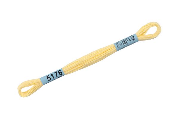 Мулине Gamma 100% хлопок, цв.5176 желтый, 24 мотка по 8 метров