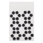 Кнопка пришивная металл ⌀10.0 мм, цв.черный, 36 шт