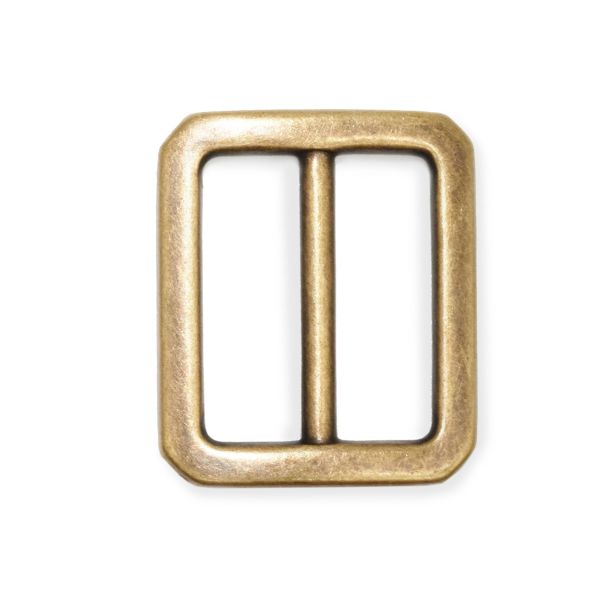 Пряжка регулировочная металл 18 мм, латунь ГР, 6909, 10 шт, BIG