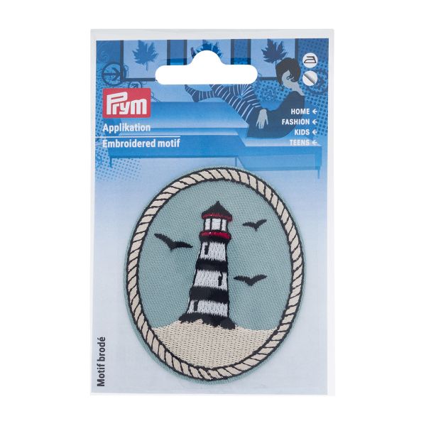 Термоаппликация самоклеящаяся/приутюживаемая Маяк син./беж. 1шт Prym, 921550