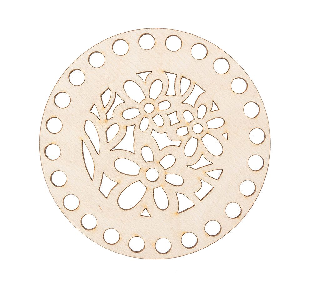 Заготовка из фанеры Панно с перфорацией Резное, ⌀12 смх0.4 см, Mr.Carving БА-28