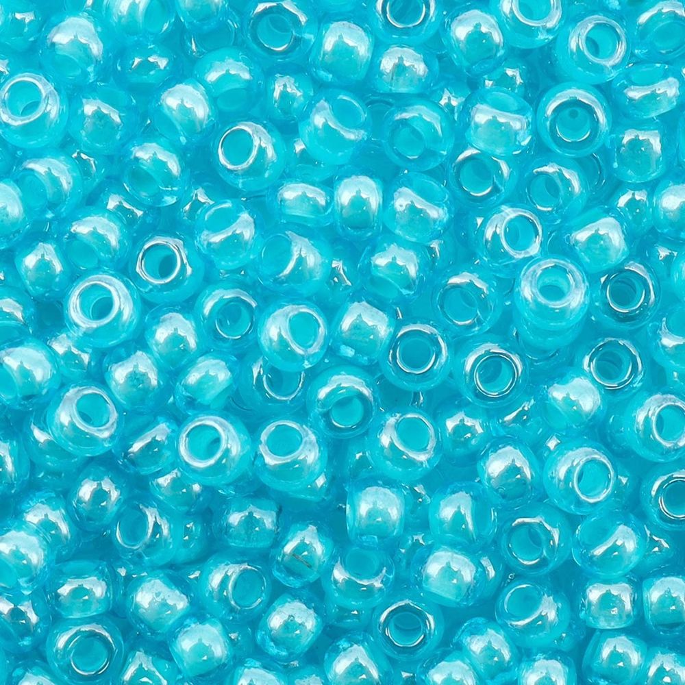 Бисер Preciosa прозрачный с цв. центром, круг.отв., 100 г (5х20 г), (61015)331-19001-10/0-61015