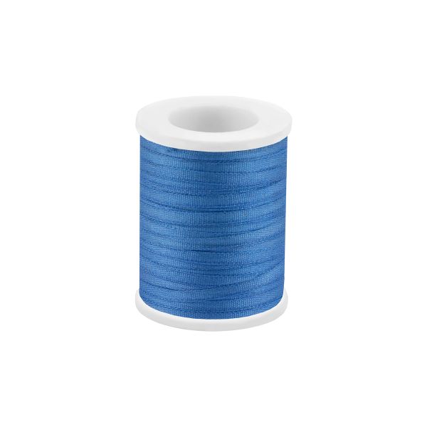 Лента (тесьма) шелковая 2.0 мм / 45.5±0.5 метров, №262 голубой, Gamma SR-2