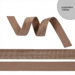 Резинка бельевая (окантовочная) блестящая 15.0 мм / 1000 метров, св.коричневый F293