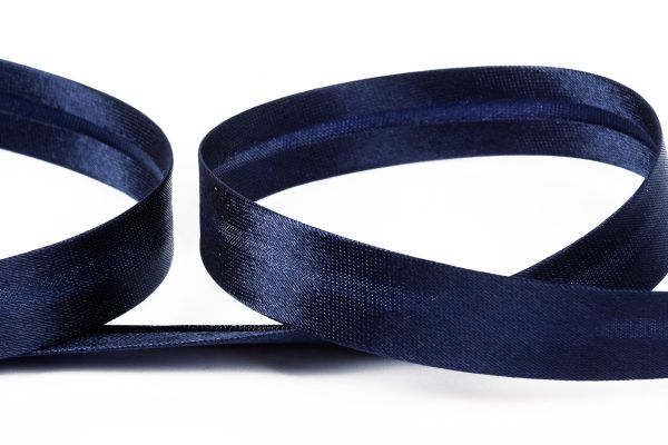 Косая бейка атласная 15 мм / 132±1 метра, 054 т.т. синий, Gamma GK-15P