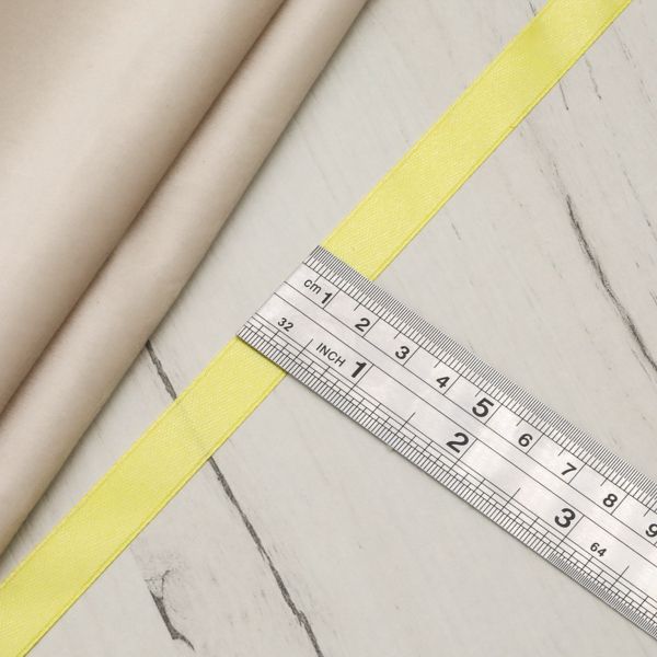 Лента атласная 1-сторонняя 12.0 мм / 22.86±1 метров, 060 лимонный, Globus