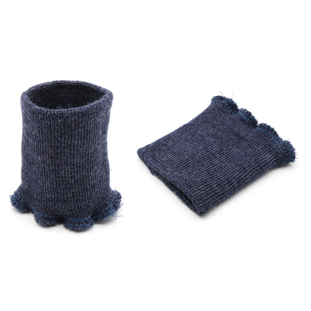 Манжеты трикотажные 6.0х7.0 см, 1 пара, тонкие малые 14 кл, 1х1, 126/м джинсовый, синий