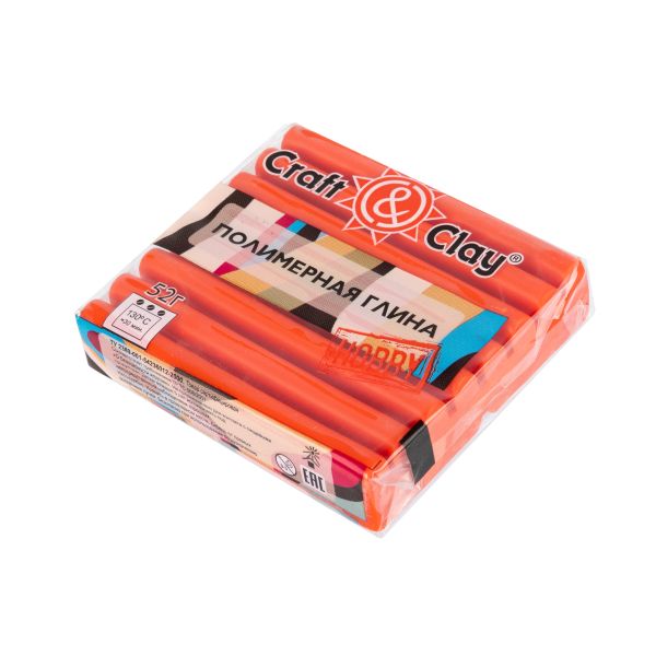 Полимерная глина 52 г, 1080 красный мак, Craft&Clay CCH