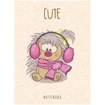 Записная книжка двойная обложка А6 32 листа с "Movie" эффектом "Крутой ежик"