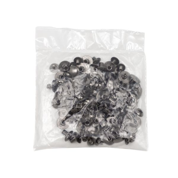 Винт кобурный металл ⌀9 мм, h6 мм, чер.никель, 50 шт