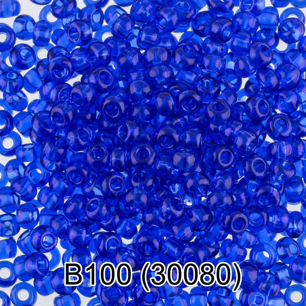 Бисер Gamma 10/0 (2.3 мм), 50 г, B100 васильковый, 30080, круглый 2