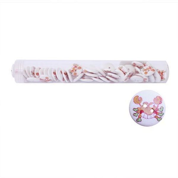 Пуговицы деревянные Мультяшные персонажи 18мм 50 шт, Краб