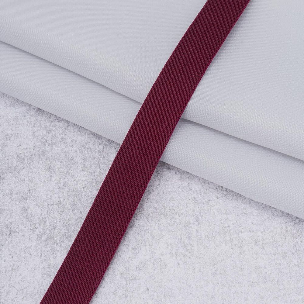 Резинка бельевая (бретелечная) 15.0 мм / 20 метров, 640/15, цв. бургунд.вино, 27950