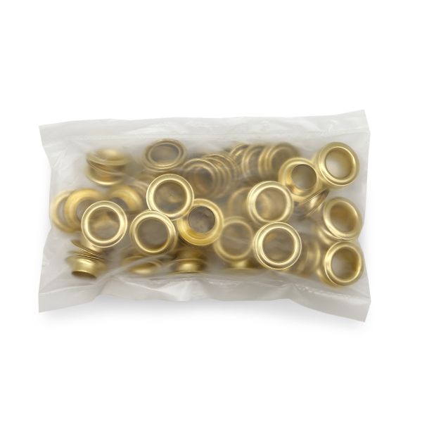 Люверсы металл ⌀11.0 мм (внутр.), золото, 50 шт, BIG