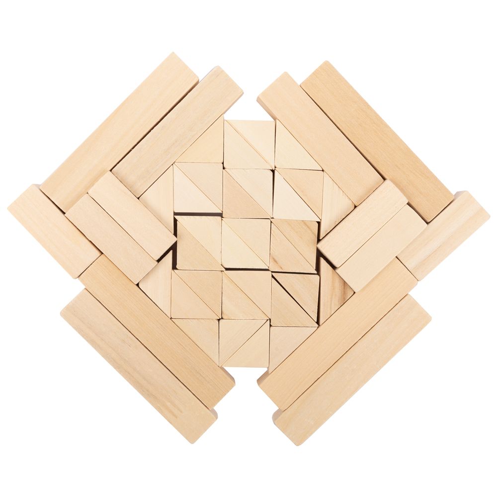 Заготовка из дерева (набор) Треугольники и бруски 44 шт, Mr.Carving, П-03Р